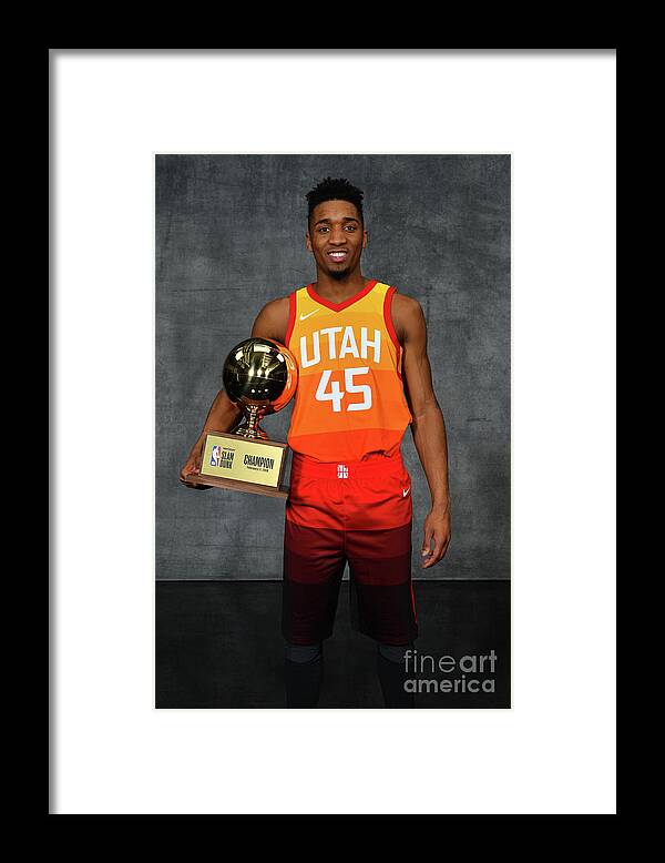 Nba Pro Basketball Framed Print featuring the photograph Donovan Mitchell by Jesse D. Garrabrant