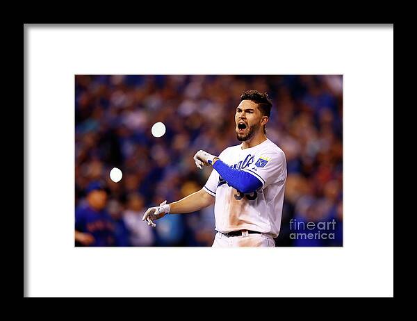 People Framed Print featuring the photograph Eric Hosmer #6 by Jamie Squire