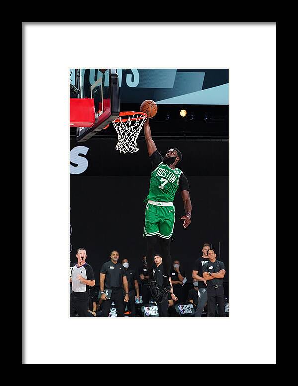 Playoffs Framed Print featuring the photograph Jaylen Brown by Jesse D. Garrabrant