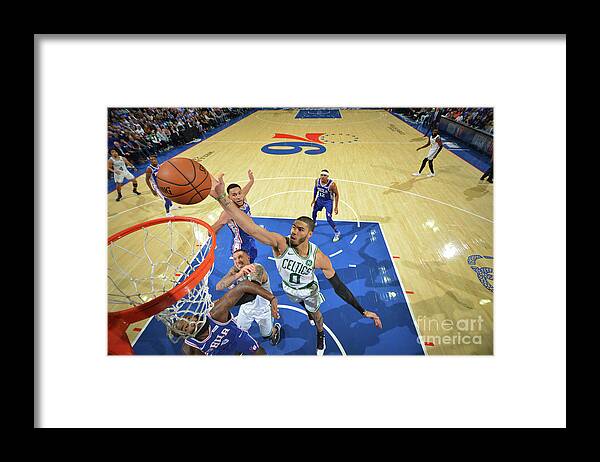 Nba Pro Basketball Framed Print featuring the photograph Jayson Tatum by Jesse D. Garrabrant