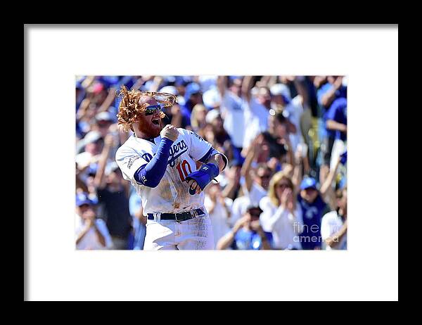 Three Quarter Length Framed Print featuring the photograph Justin Turner by Harry How
