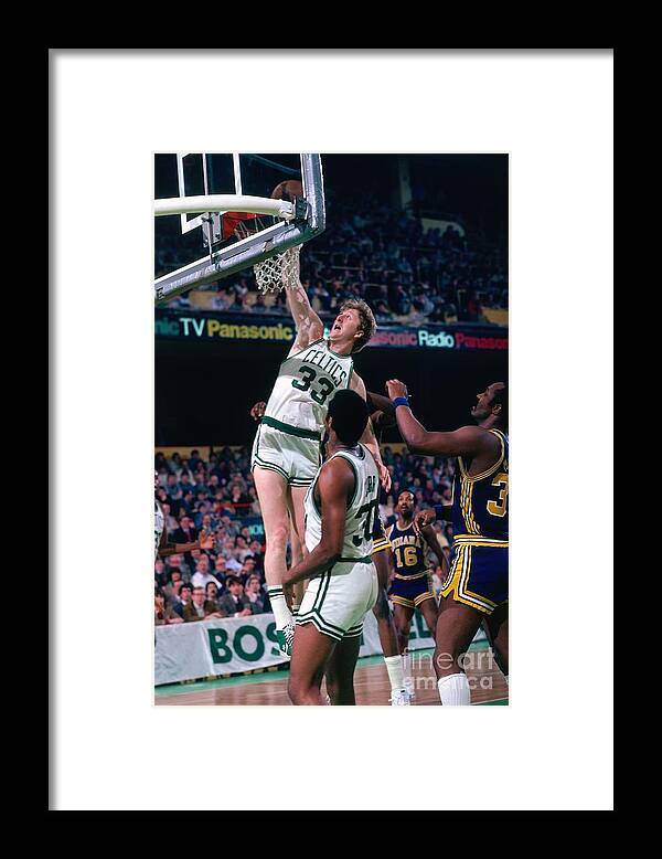 1980-1989 Framed Print featuring the photograph Larry Bird #6 by Dick Raphael