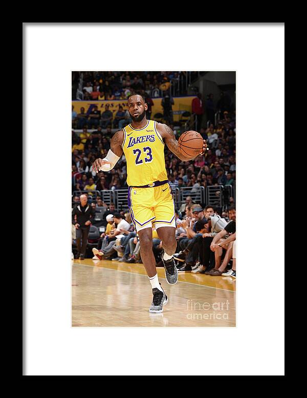 Nba Pro Basketball Framed Print featuring the photograph Lebron James by Andrew D. Bernstein