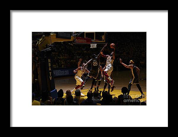 Lebron James Framed Print featuring the photograph Lebron James #6 by Garrett Ellwood