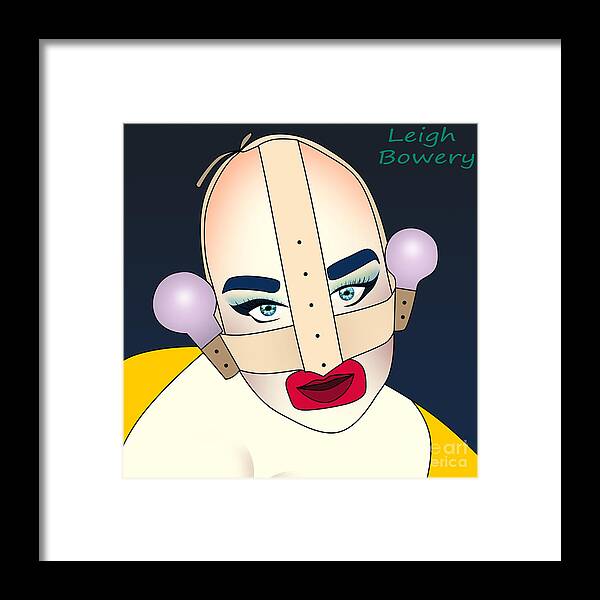 Leigh Bowery Framed Print featuring the digital art Leigh Bowery #3 by Mark Ashkenazi