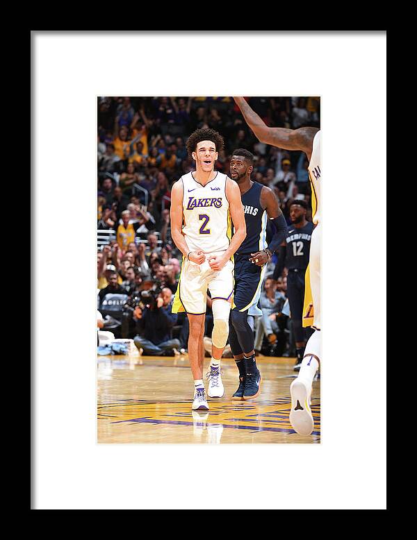 Lonzo Ball Framed Print featuring the photograph Lonzo Ball #6 by Andrew D. Bernstein