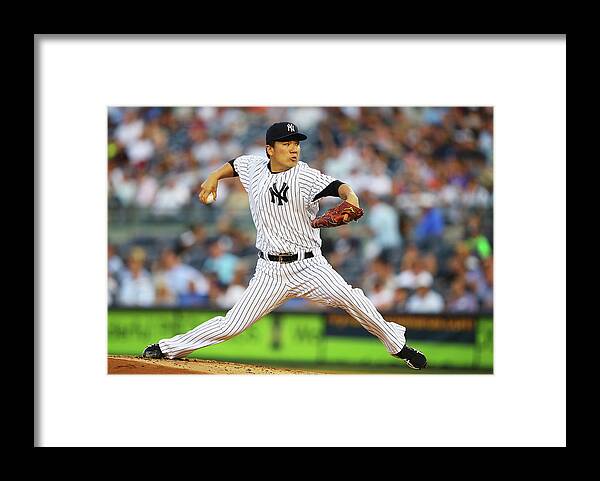American League Baseball Framed Print featuring the photograph Masahiro Tanaka #6 by Al Bello