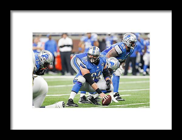 Professional Sport Framed Print featuring the photograph NFL: OCT 16 Rams at Lions #6 by Icon Sportswire