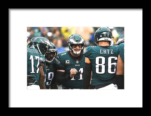 American Football Framed Print featuring the photograph NFL: OCT 29 49ers at Eagles #6 by Icon Sportswire