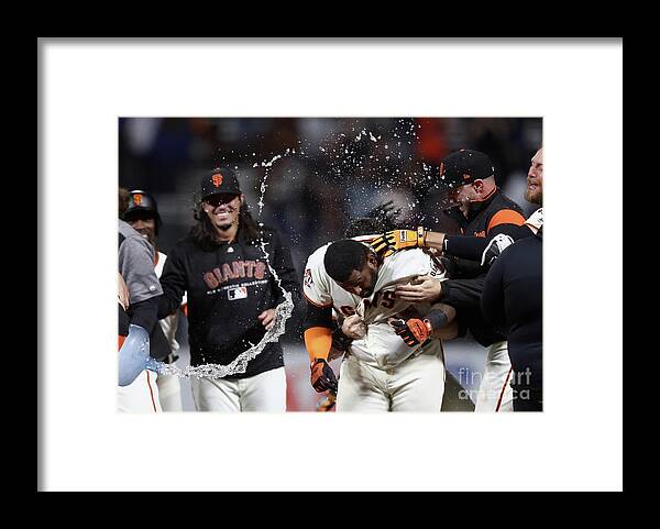 San Francisco Framed Print featuring the photograph Pablo Sandoval #6 by Ezra Shaw