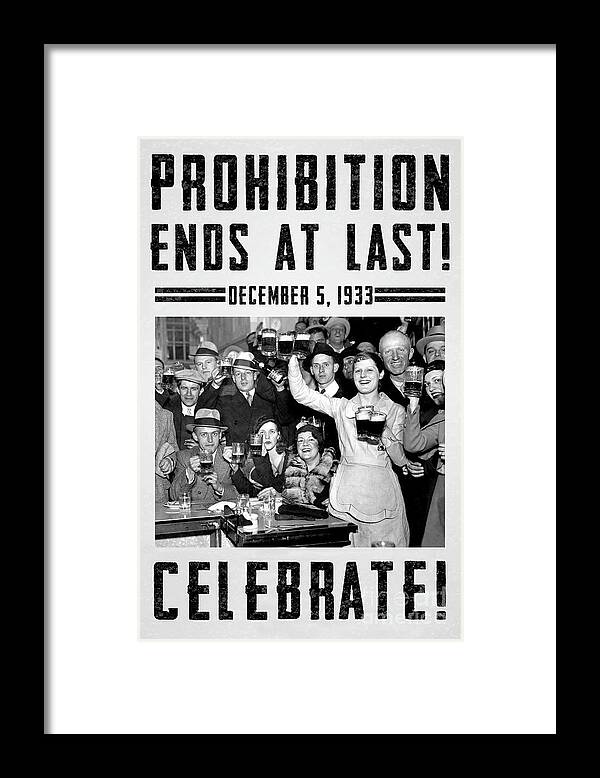 Prohibition Guardsmen Framed Print featuring the photograph Prohibition Ends Celebrate by Jon Neidert