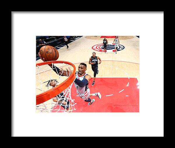 Russell Westbrook Framed Print featuring the photograph Russell Westbrook by Stephen Gosling