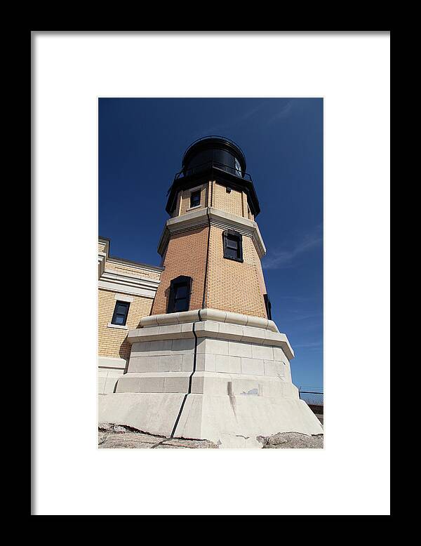 Split Rock Lighthouse Minnesota Framed Print featuring the photograph Split Rock Lighthouse in Minnesota located along Lake Superior #6 by Eldon McGraw