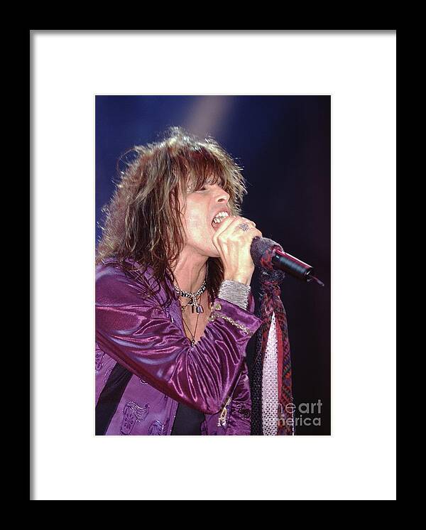 Lead Singer Framed Print featuring the photograph Steven Tyler - Aerosmith #15 by Concert Photos