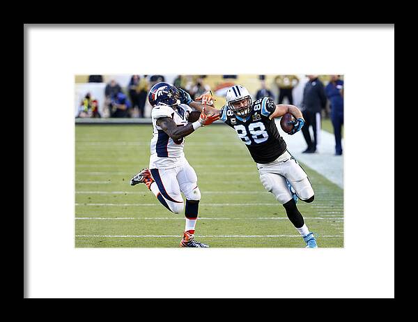 Levi's Framed Print featuring the photograph Super Bowl 50 - Carolina Panthers v Denver Broncos #6 by Al Bello
