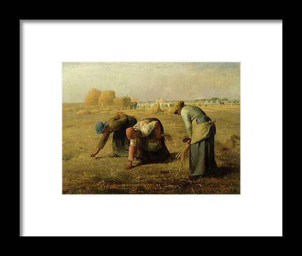 Gleaners Framed Print featuring the painting The Gleaners by Jean Francois Millet