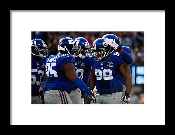 Celebration Framed Print featuring the photograph Washington Redskins v New York Giants by Alex Goodlett
