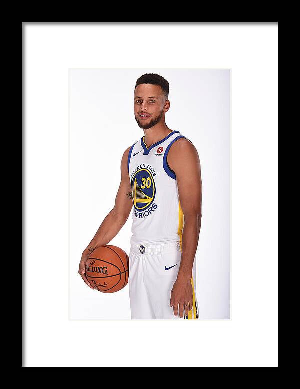 Media Day Framed Print featuring the photograph Stephen Curry by Noah Graham