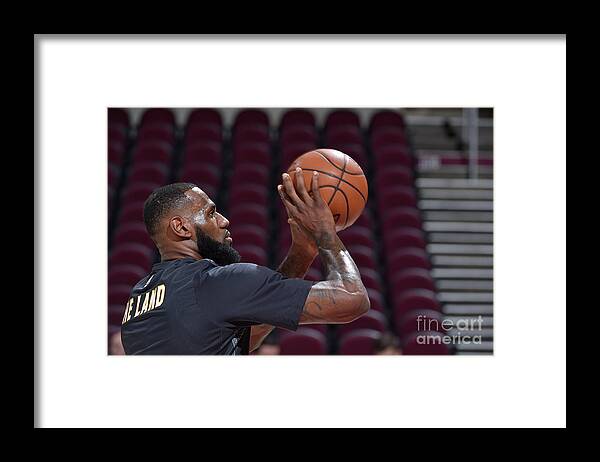 Lebron James Framed Print featuring the photograph Lebron James #64 by David Liam Kyle
