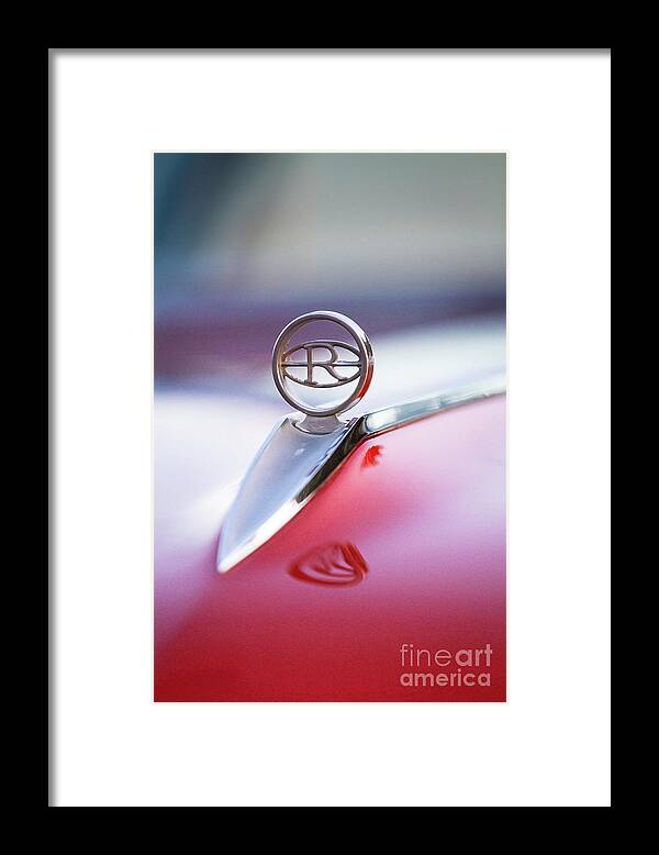Buick Framed Print featuring the photograph '65 Riviera Hood Ornament #65 by Dennis Hedberg