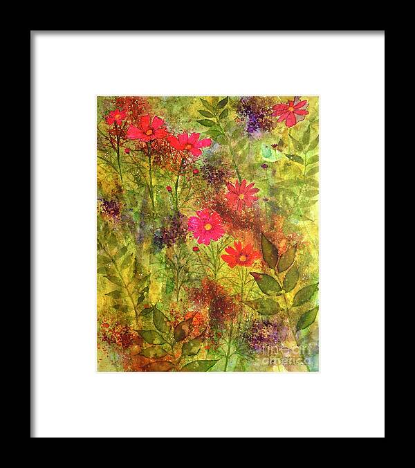 Barrieloustark Framed Print featuring the painting #676 Garden Tangle #676 by Barrie Stark
