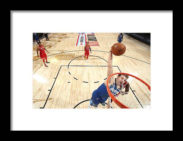 Luka Doncic Framed Print featuring the photograph 69th NBA All-Star Game by Nathaniel S. Butler