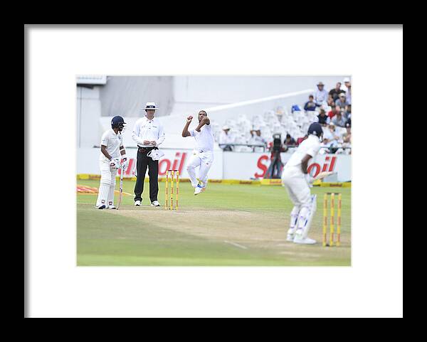 International Match Framed Print featuring the photograph 1st Sunfoil Test: South Africa v India, Day Four by Gallo Images