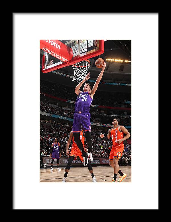 Moritz Wagner Framed Print featuring the photograph 2020 NBA All-Star - Rising Stars Game by Nathaniel S. Butler