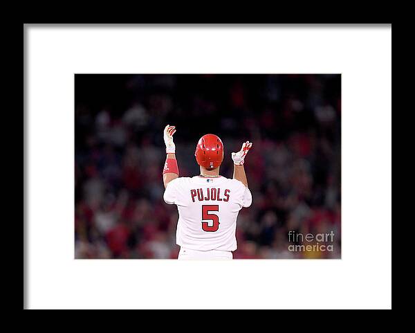 Second Inning Framed Print featuring the photograph Albert Pujols by Harry How