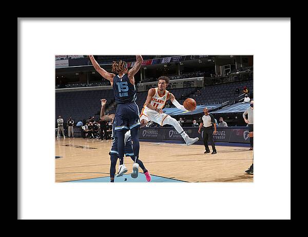 Trae Young Framed Print featuring the photograph Atlanta Hawks v Memphis Grizzlies #7 by Joe Murphy
