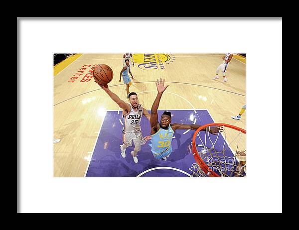 Nba Pro Basketball Framed Print featuring the photograph Ben Simmons by Andrew D. Bernstein