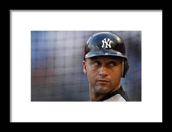 People Framed Print featuring the photograph Derek Jeter by Ronald C. Modra/sports Imagery