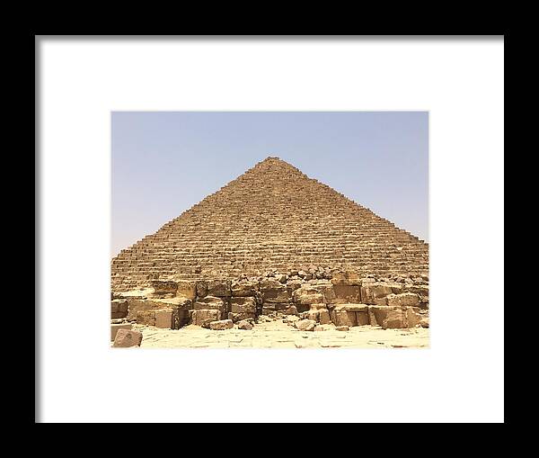 Giza Framed Print featuring the photograph Great Pyramids #7 by Trevor Grassi
