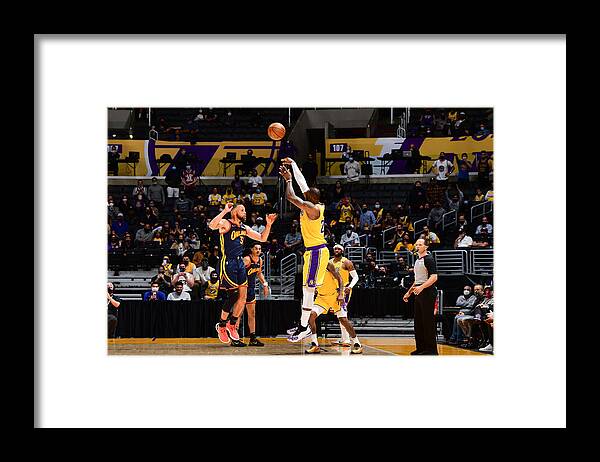 Nba Pro Basketball Framed Print featuring the photograph Lebron James by Adam Pantozzi