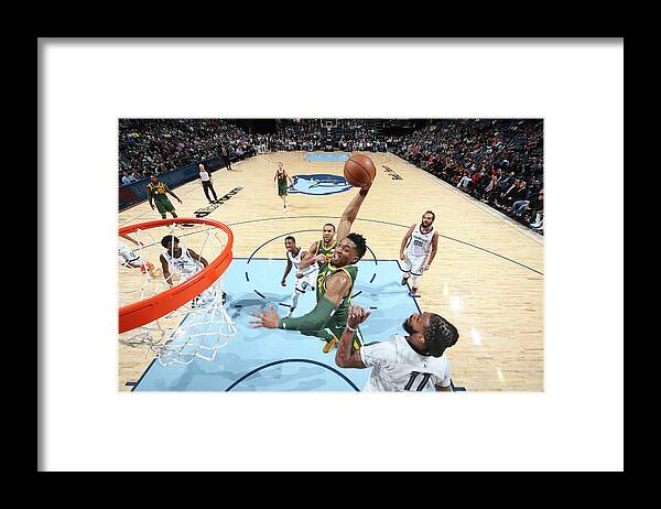 Donovan Mitchell Framed Print featuring the photograph Mike Conley #7 by Joe Murphy