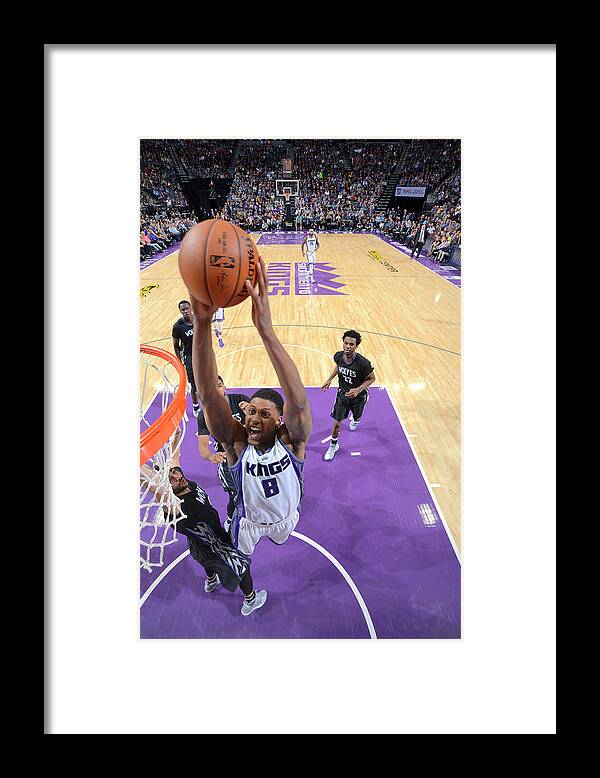 Nba Pro Basketball Framed Print featuring the photograph Rudy Gay by Rocky Widner