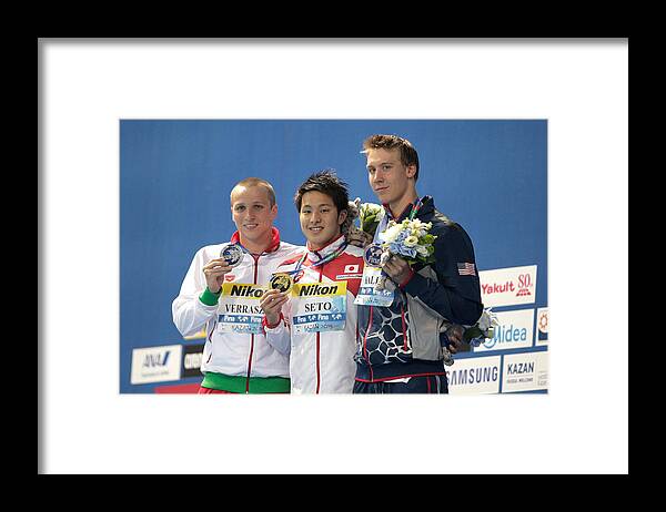 People Framed Print featuring the photograph Swimming - 16th FINA World Championships: Day Sixteen #7 by Adam Pretty