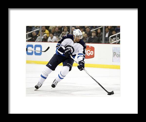 People Framed Print featuring the photograph Winnipeg Jets v Pittsburgh Penguins #7 by Justin K. Aller