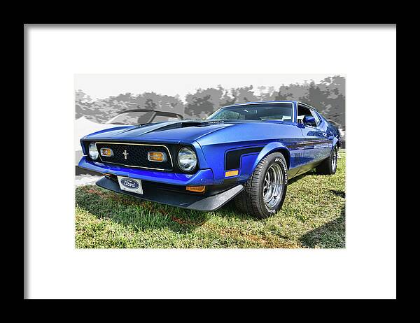 Car Framed Print featuring the photograph '71 Ford Mustang Mach 1 #71 by Daniel Adams