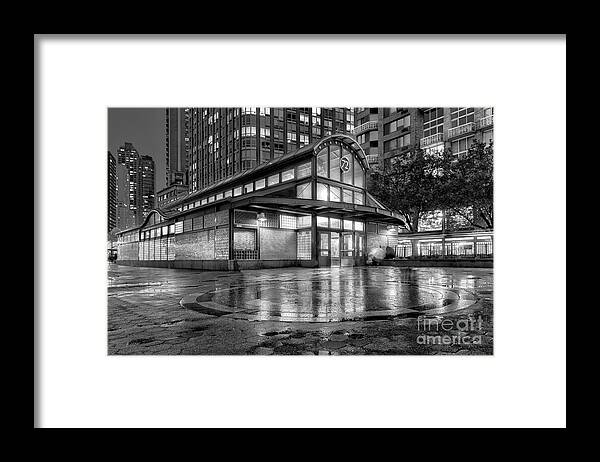 72nd Street Framed Print featuring the photograph 72nd Street Subway Station bw by Jerry Fornarotto