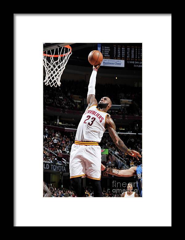 Lebron James Framed Print featuring the photograph Lebron James #75 by David Liam Kyle