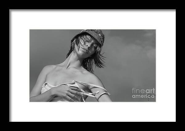 20-25 Years Framed Print featuring the photograph 7552 Sexy Model Actor Rachael enjoying Delray Beach by Amyn Nasser Fashion Photographer
