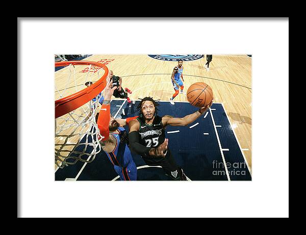 Nba Pro Basketball Framed Print featuring the photograph Derrick Rose by David Sherman
