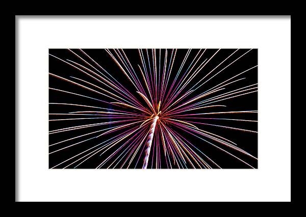 Fireworks Romeoville Framed Print featuring the photograph Fireworks in Romeoville, Illinois #8 by David Morehead