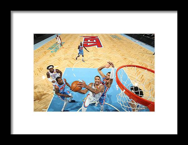 Nba Pro Basketball Framed Print featuring the photograph George Hill by Nathaniel S. Butler