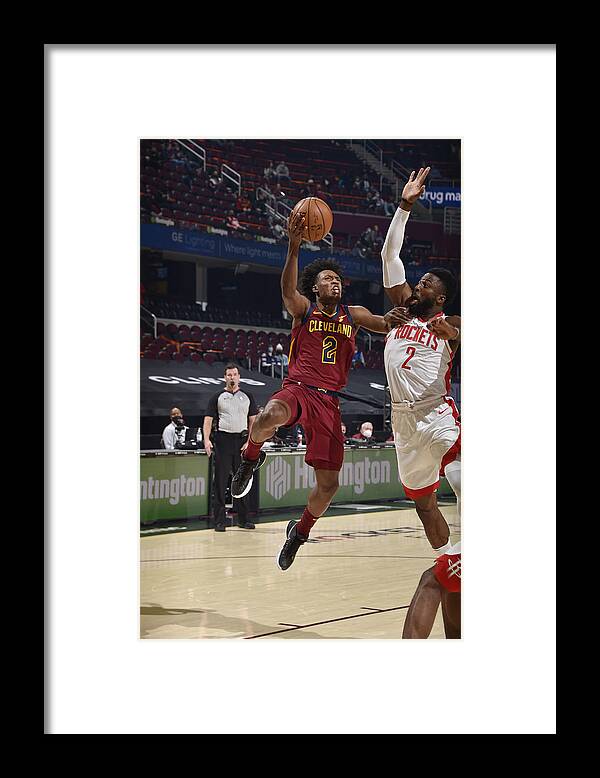Collin Sexton Framed Print featuring the photograph Houston Rockets v Cleveland Cavaliers by David Liam Kyle