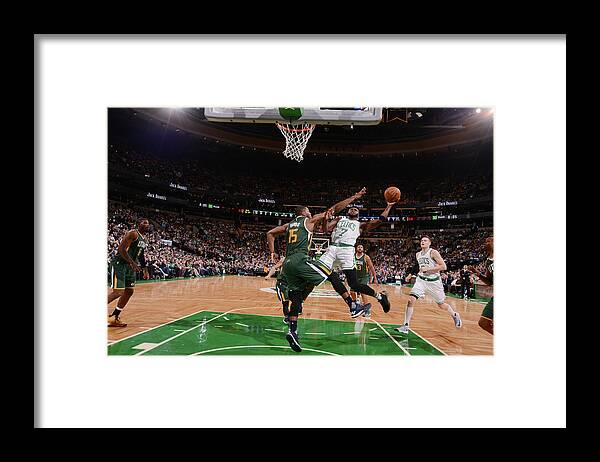 Nba Pro Basketball Framed Print featuring the photograph Jaylen Brown by Brian Babineau