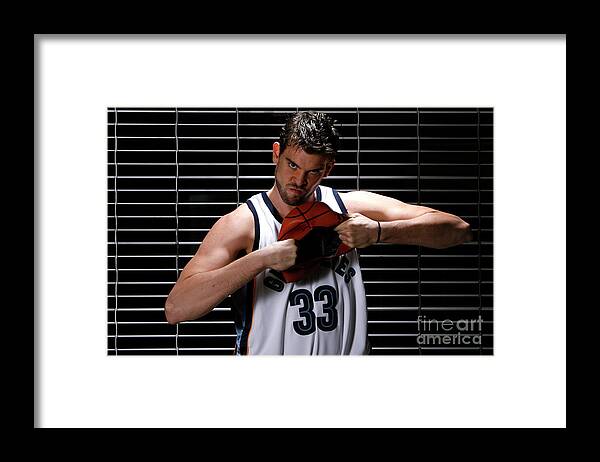 Media Day Framed Print featuring the photograph Marc Gasol #8 by Joe Murphy
