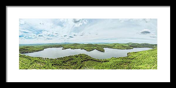 Panoramic Framed Print featuring the photograph Merrymeeting Lake #1 by John Gisis