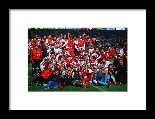 Estadio Victoria Framed Print featuring the photograph Necaxa v Toluca - Final Copa MX Clausura 2018 #8 by Hector Vivas